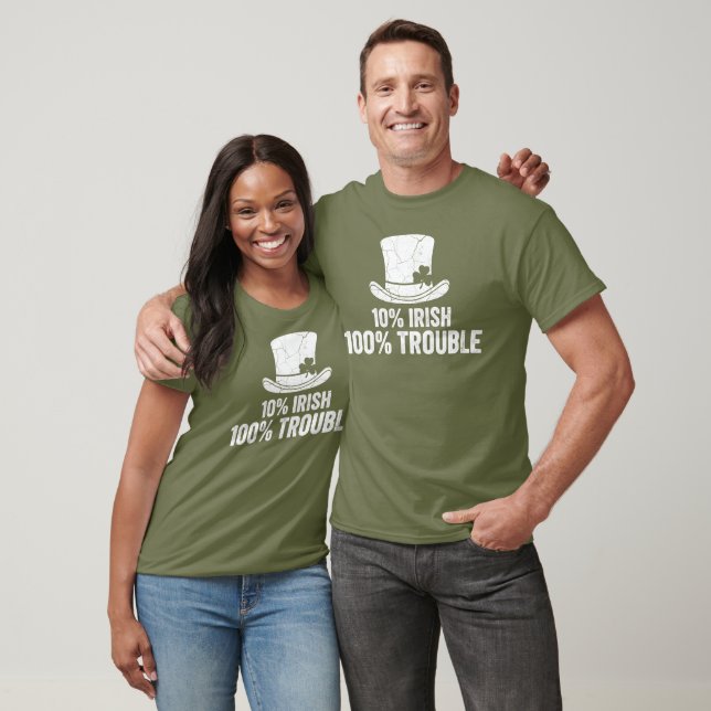 10% irisch 100% Ärger T-Shirt (Unisex)