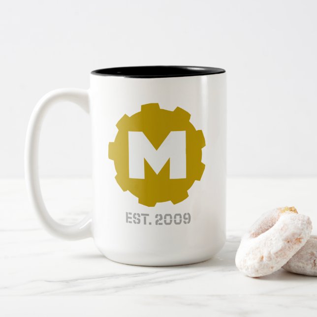 10 Jahr-Jahrestags-Tasse Zweifarbige Tasse (Mit Donut)