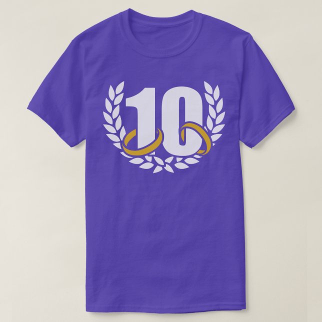 10 Jahre 10. Hochzeitstag T-Shirt (Design vorne)
