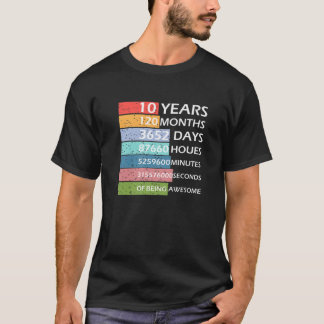 10 Jahre 120 Monate 10. Geburtstag Phantastisch T-Shirt