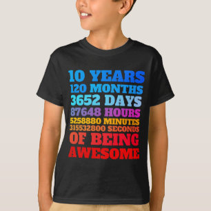 10 Jahre 120 Monate Geburtstag des Seins Großartig T-Shirt