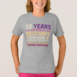 10 Jahre 120 Monate großartig 10. Geburtstag T-Shirt