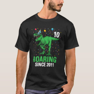 10 Jahre alt 10. Geburtstag Jungen Dinosaurier Kin T-Shirt