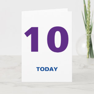 10 Jahre alt 10 heute Geburtstag Karte