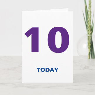 10 Jahre alt 10 heute Geburtstag Karte