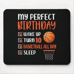 10 Jahre alt Basketball Geburtstagsparty 10. Boy B Mousepad