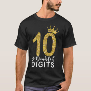 10 Jahre alt Doppelziffern 10. Geburtstag Mädchen  T-Shirt