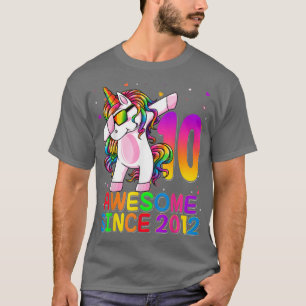 10 Jahre alt Einhorn Dabbing 10. Geburtstag Mädche T-Shirt