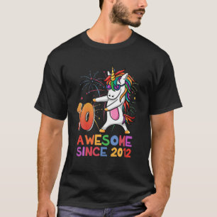 10 Jahre alt Einhorn Flossing 10. Geburtstagsmädch T-Shirt
