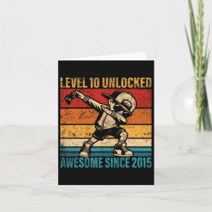 10 Jahre alt Geburtstag Gamer Dabbing Junge 10. St Karte