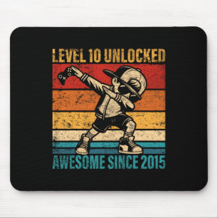 10 Jahre alt Geburtstag Gamer Dabbing Junge 10. St Mousepad