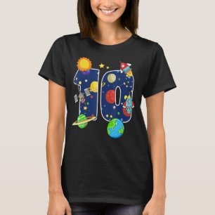 10 Jahre alt Geburtstag Junge Astronaut 10. Geburt T-Shirt