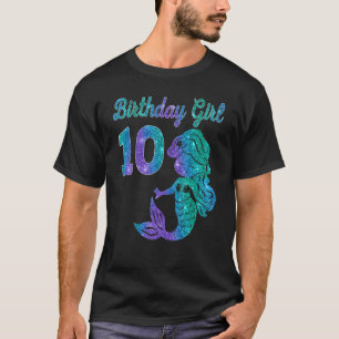 10 Jahre alt Geburtstag Mädchen Meerjungfrau 10. G T-Shirt