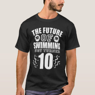10 Jahre alt Geburtstag Schwimmbad Team T-Shirt