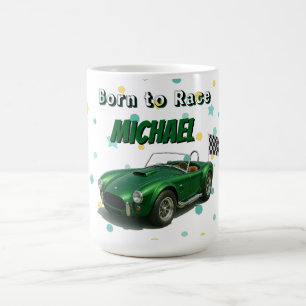10 Jahre alt Geburtstagsparty Green Racing Car Kaffeetasse