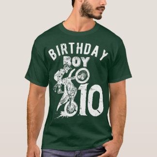10 Jahre alt Kind Geburtstagskind Dirt bike Motorr T-Shirt