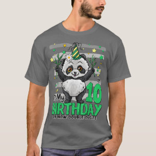 10 Jahre alt Panda 10. Geburtstag Girl Boy Panda B T-Shirt