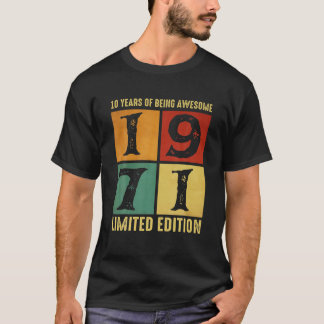 10 Jahre alt Vintag 1971 Limited Edition 50. Gebur T-Shirt