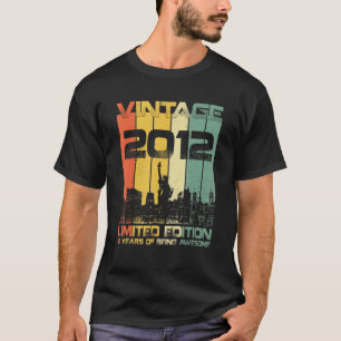 10 Jahre alt Vintage 2012 10. Geburtstag T-Shirt