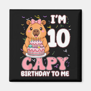 10 Jahre alte Capy Geburtstag für mich 10. Geburts Magnet
