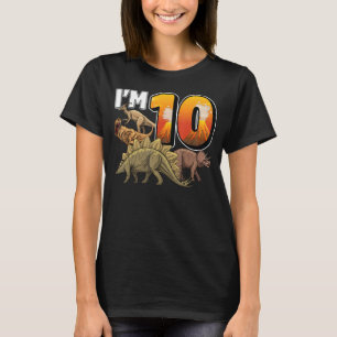 10 Jahre alte Dinosaurier Geburtstag 10. Party Pal T-Shirt