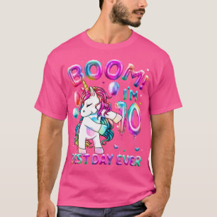 10 Jahre alte Flossing Einhorn 10. Geburtstag Mädc T-Shirt