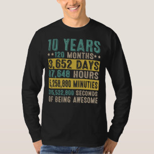 10 Jahre Alte Geschenke Vintag Phantastisch 10. Ge T-Shirt