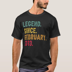 10 Jahre alte Legende Seit Februar 2013 10. Geburt T-Shirt