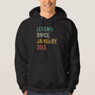 10 Jahre alte Legende Seit Januar 2013 10. Tag Hoodie