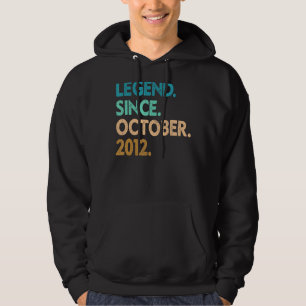 10 Jahre alte Legende Seit Oktober 2012 10. Geburt Hoodie