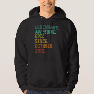 10 Jahre alte Legende Seit Oktober 2012 10. Geburt Hoodie