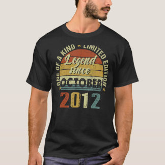10 Jahre alte Legende Seit Oktober 2012 10. Geburt T-Shirt