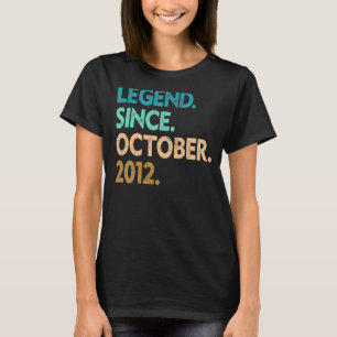 10 Jahre alte Legende Seit Oktober 2012 10. Geburt T-Shirt