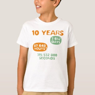 10 Jahre alte Mathe-Liebhabergeek-T-Shirt- T-Shirt