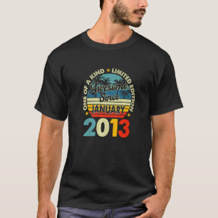10 Jahre alte Vintage Januar 2013 10. Geburtstag R T-Shirt