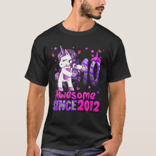 10 Jahre alter Einhorn Floss 10. Geburtstag Girl U T-Shirt
