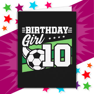 10 Jahre alter Fußball 10. Geburtstagskind Karte