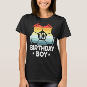 10 Jahre alter Fußball Spieler 10. Geburtstag Jung T-Shirt