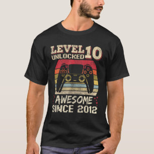 10 Jahre alter Gamer Boy Geburtstag 10 Level entsp T-Shirt