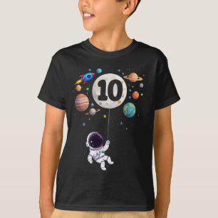 10 Jahre alter Geburtstag Astronaut 10. Geburtstag T-Shirt