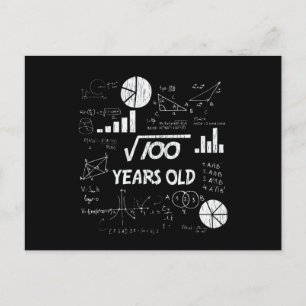 10 Jahre alter Geburtstag Geeky Mathe 10. Geburtst Postkarte