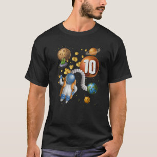 10 Jahre alter Geburtstagskind gibt Niedlichen Ast T-Shirt