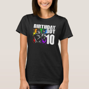 10 Jahre alter Paintball Geburtstagsparty Boys 10. T-Shirt