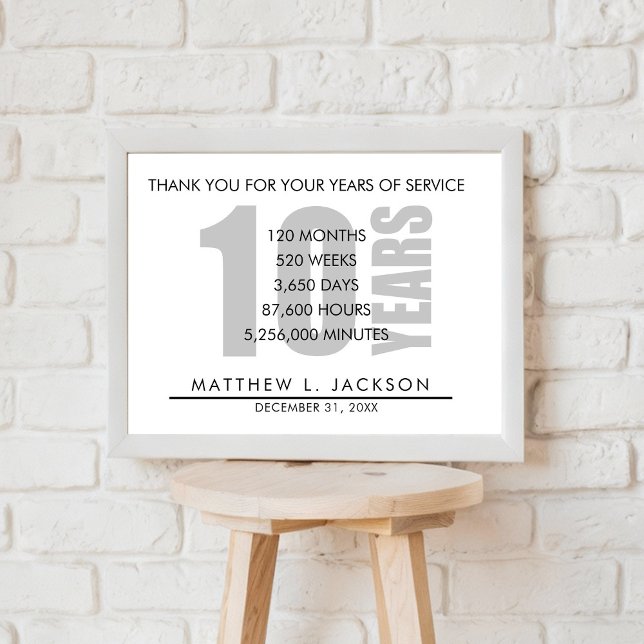 10 Jahre Altersrente oder Geschenk zur Mitarbeiter Poster (Von Creator hochgeladen)