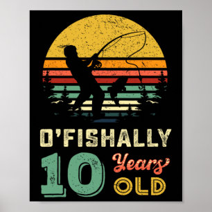 10 Jahre altes Angelgeschenk 10 Yo Zehn Jahre alt Poster