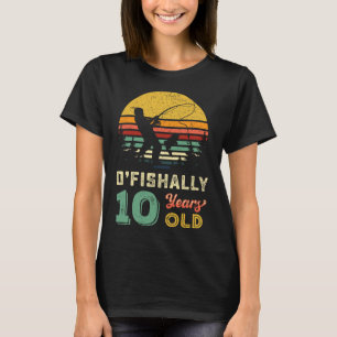 10 Jahre altes Fischgeschenk 10 Yo Zehn Jahre alt T-Shirt