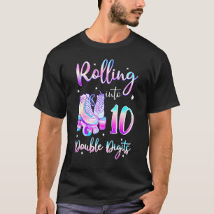 10 Jahre altes Geburtstagsmädchen rollt in den 10. T-Shirt