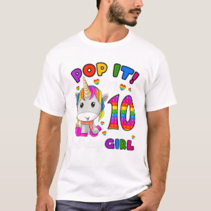 10 Jahre altes Geschenk 10. Geburtstag Einhorn Gir T-Shirt