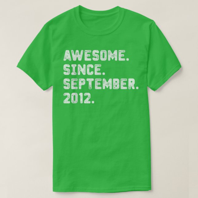 10 Jahre altes Geschenk Phantastisch seit Septembe T-Shirt (Design vorne)