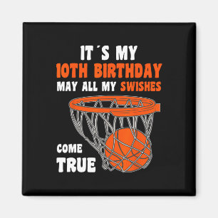 10 Jahre Altes Glück 10. Geburtstag Basketball 10. Magnet